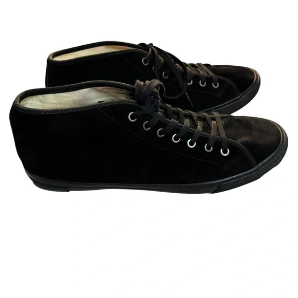 Seaveessuede black high top shoes 12